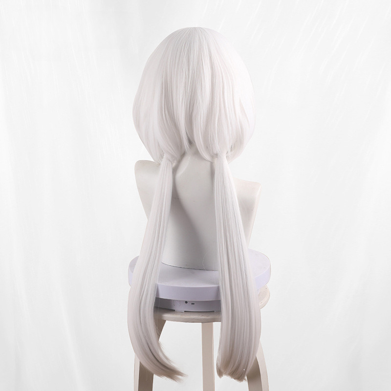 Beeswax Gradient Silver-white Twin Ponytail Jellyfish Cut Cosplay Wig for Arknights - 531J - Image 5