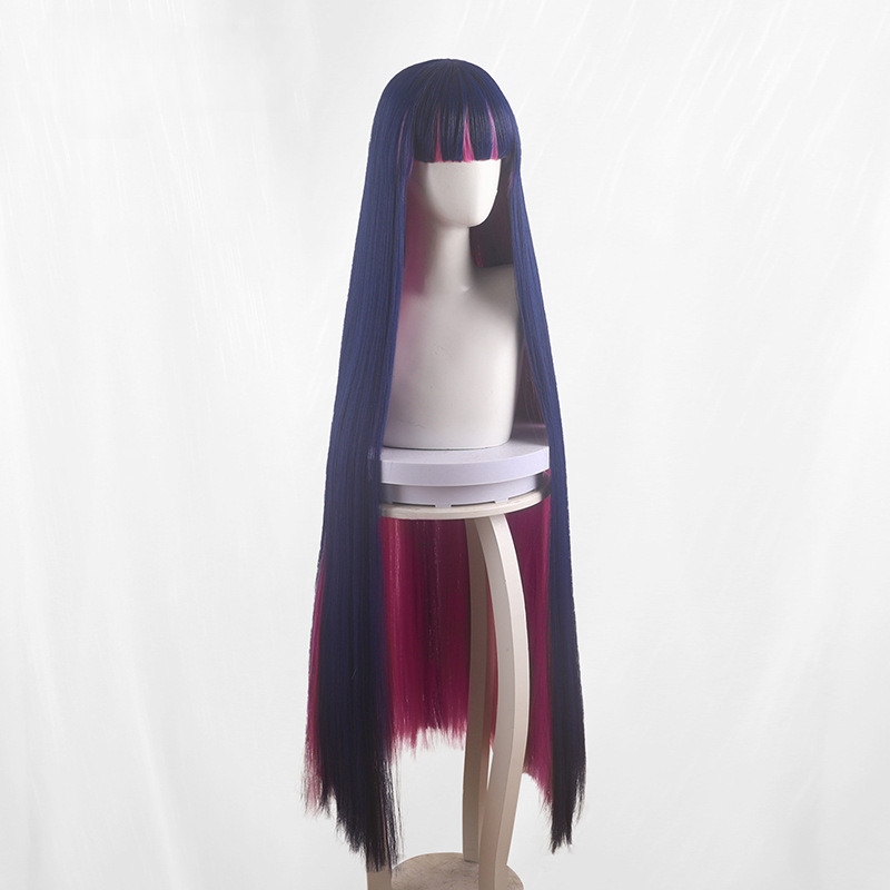StockingShi Duo Jin Gradient Long Straight Layered Cosplay Wig for Panty & Stocking with Garterbelt - 512N - image 3
