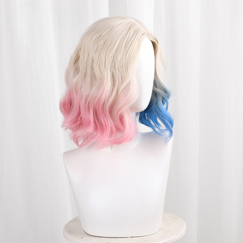 Enid Sinclair Two-tone Gradient Short Curly Cosplay Wig for Wednesday - Image 3