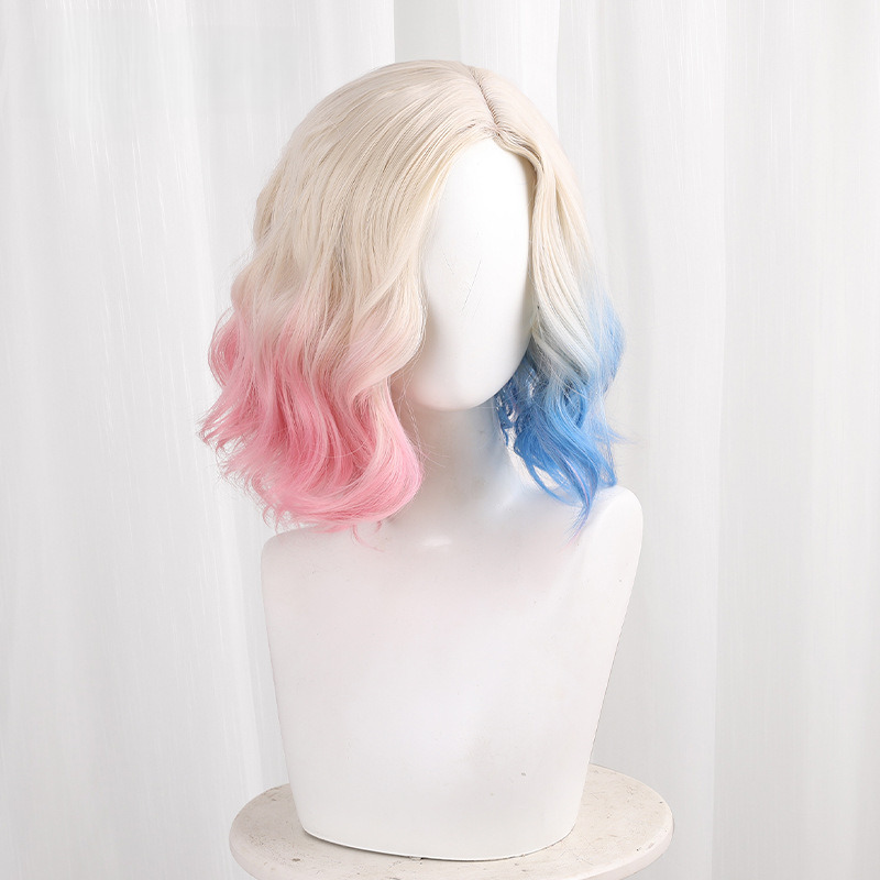 Enid Sinclair Two-tone Gradient Short Curly Cosplay Wig for Wednesday - Image 4