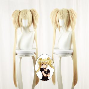 Utau Hoshina Blonde Clip-in Twin Ponytail Styled Cosplay Wig for Shugo Chara! - 557A
