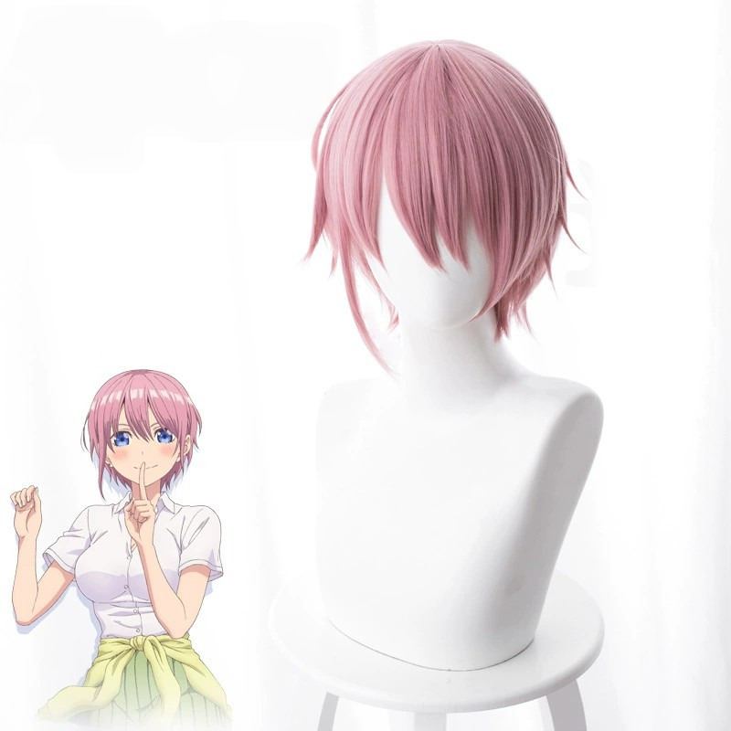 Ichika Nakano Pink Short Flipped Cosplay Wig for The Quintessential Quintuplets - 481A