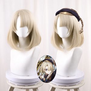 Freminet Beige Blonde Bob Short Styled Cosplay Wig for Genshin Impact - 559C - image 1