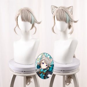 Lynette Highlighted Single Ponytail Styled Cosplay Wig for Genshin Impact - 559B - image 1