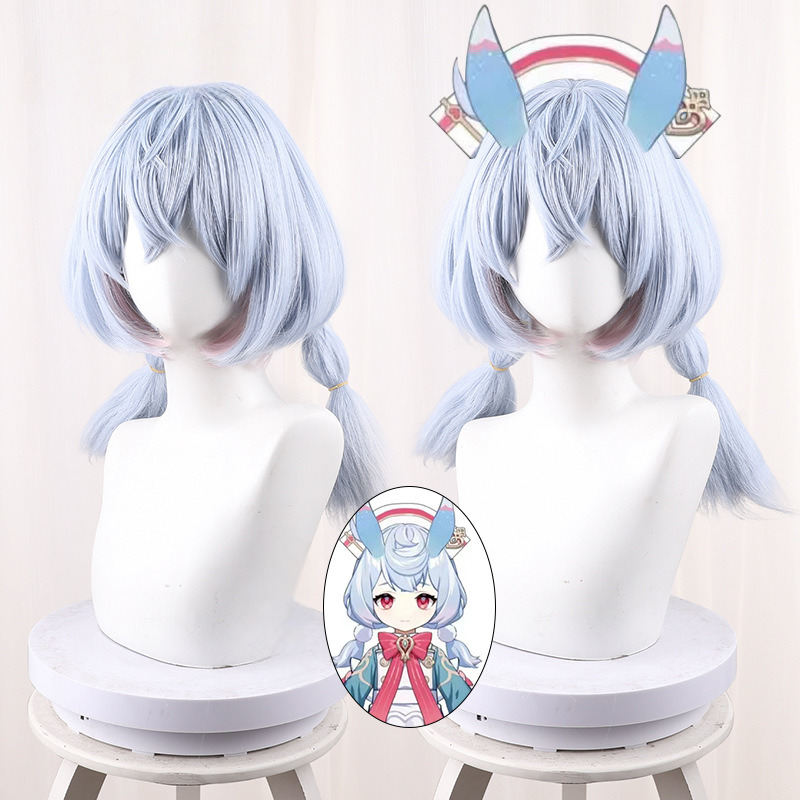 Sigewinne Light Blue Gradient Styled Cosplay Wig for Genshin Impact - 559F
