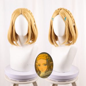 Sai Er Da Golden Blonde Bob Short Cosplay Wig for The Legend of Zelda - 548B - image 1