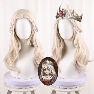 Psychologist Platinum Blonde Braided Half-up Cosplay Wig for Identity V - image 1