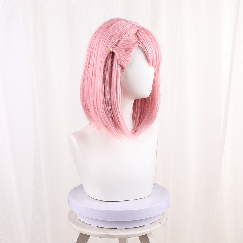 Charlotte Pink Side Ponytail Medium-length Styled Cosplay Wig for Genshin Impact - 559D - image 2