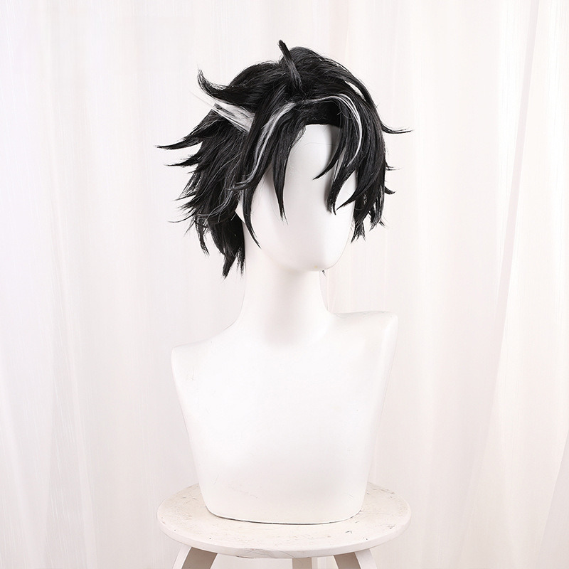 Wriothesley Highlighted Short Styled Cosplay Wig for Genshin Impact - 559E - Image 3