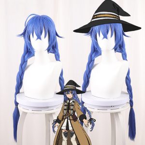 Roxy Migurdia Dark Blue Twin Braids Styled Cosplay Wig for Mushoku Tensei: Jobless Reincarnation - 558D