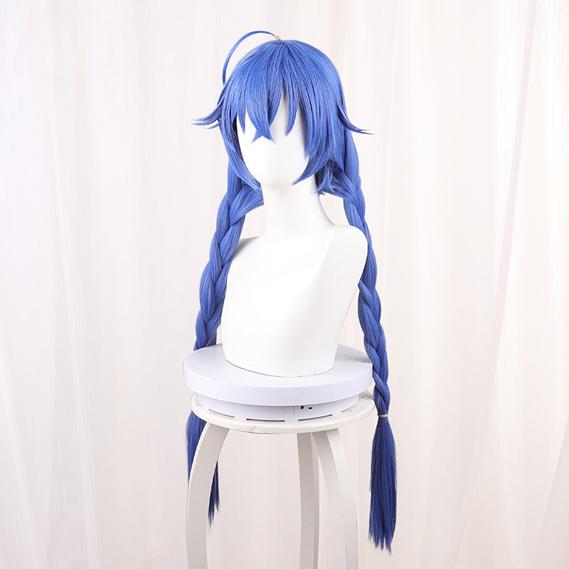 Roxy Migurdia Dark Blue Twin Braids Styled Cosplay Wig for Mushoku Tensei: Jobless Reincarnation - 558D - Image 2