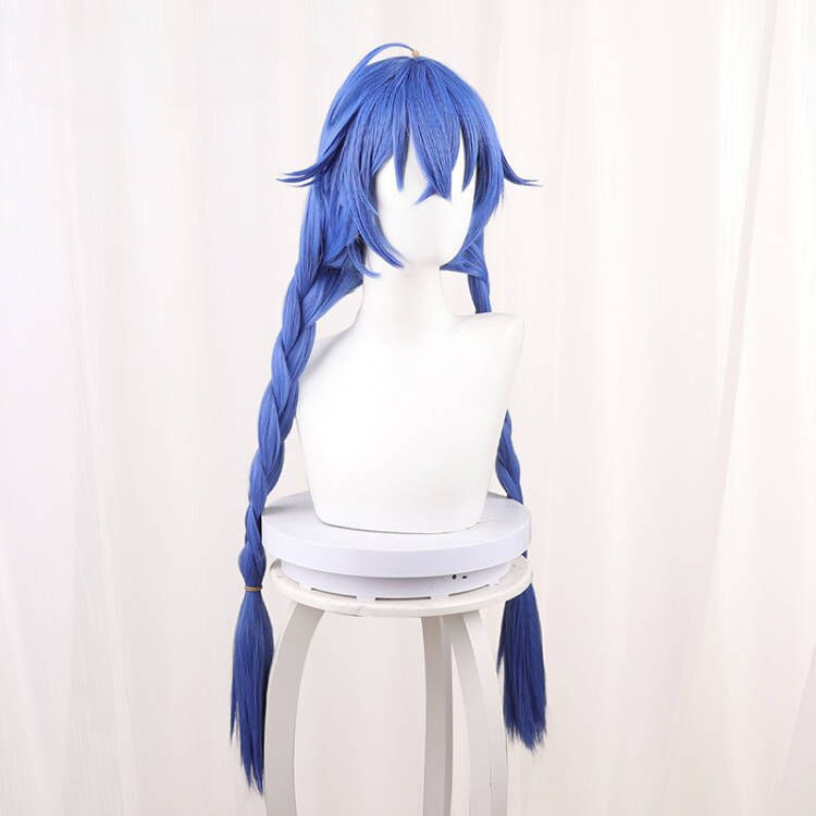 Roxy Migurdia Dark Blue Twin Braids Styled Cosplay Wig for Mushoku Tensei: Jobless Reincarnation - 558D - Image 3