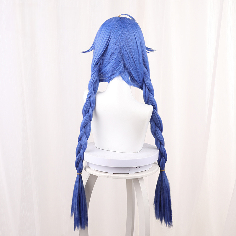 Roxy Migurdia Dark Blue Twin Braids Styled Cosplay Wig for Mushoku Tensei: Jobless Reincarnation - 558D - Image 5