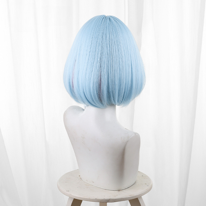 Arona Highlighted Blue Braided Bob Cosplay Wig for Blue Archive - 563B - Image 5