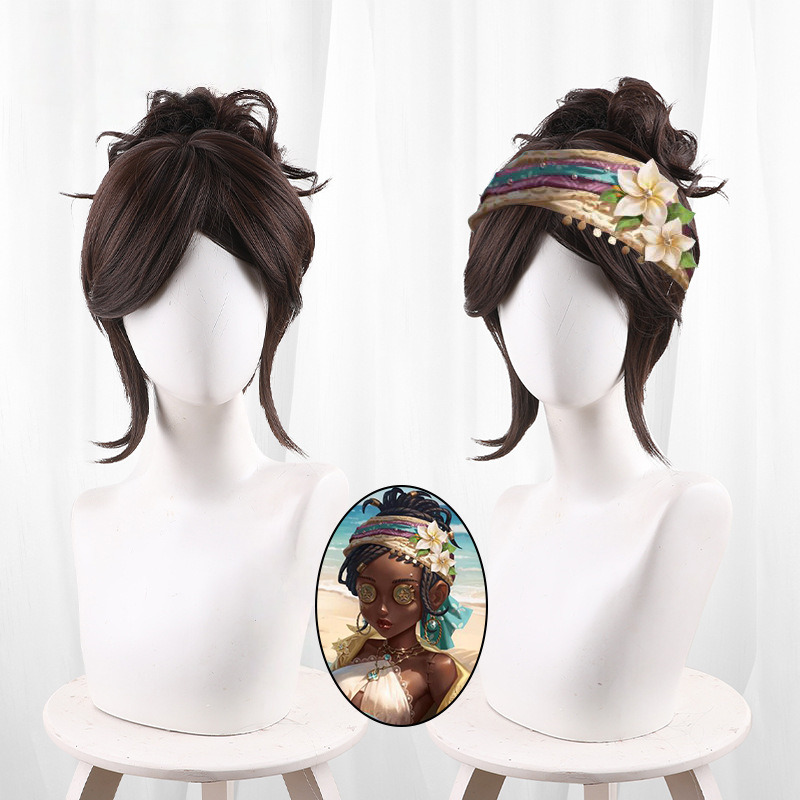 Zhou Zhu Shi Ye Xiang Jia Ri Shen He Bun Hair Bun Cosplay Wig for Identity V - 562A