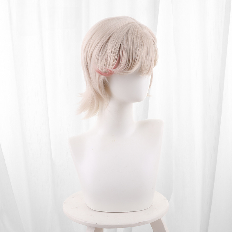 Lyney Flaxen Blonde Highlighted Short Styled Cosplay Wig for Genshin Impact - 559A - Image 2