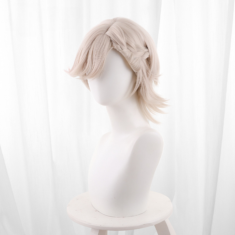 Lyney Flaxen Blonde Highlighted Short Styled Cosplay Wig for Genshin Impact - 559A - Image 4