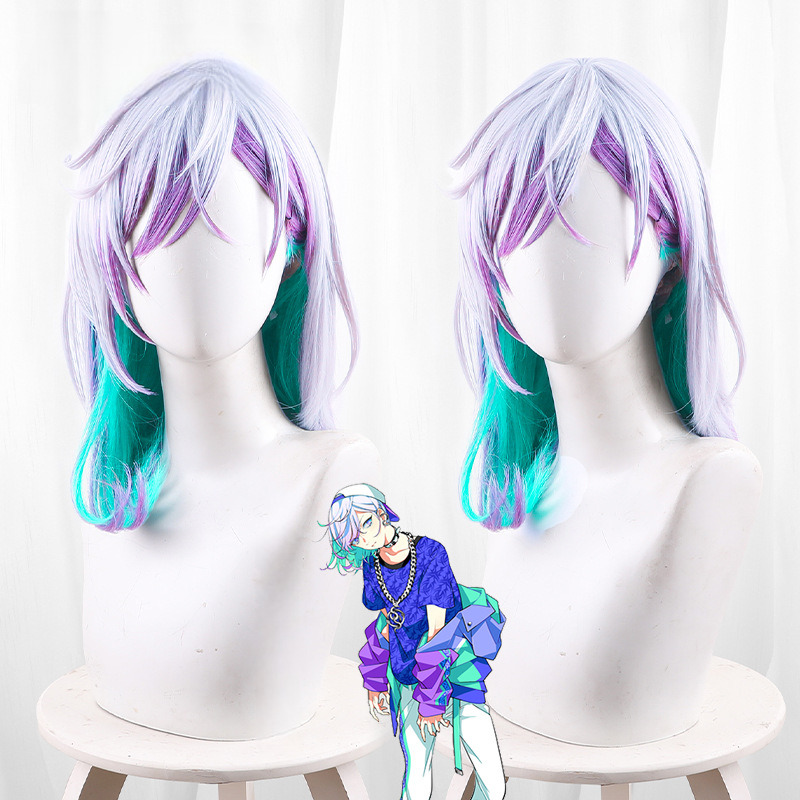 Kanata Yatonokami Multi-color Gradient Medium-length Cosplay Wig for Paradox Live - 565B
