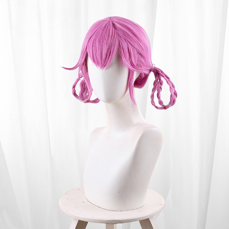 Cheerleader Pink-purple Twin Braids Styled Cosplay Wig for Identity V - 476YA - Image 2