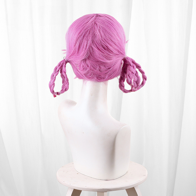 Cheerleader Pink-purple Twin Braids Styled Cosplay Wig for Identity V - 476YA - Image 5