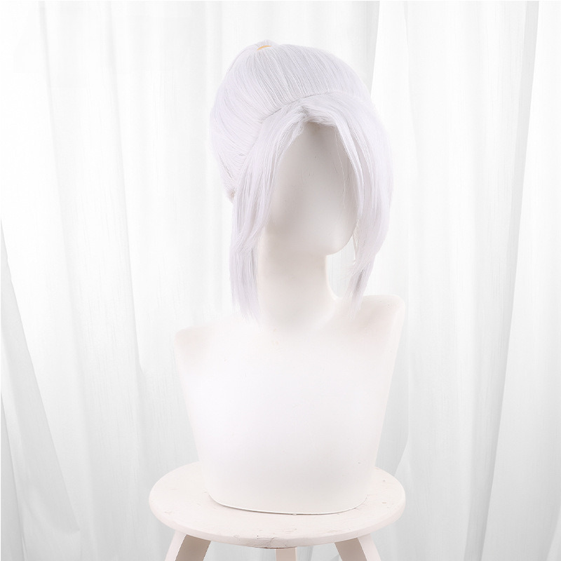 Jett Silver-white Ponytail Cosplay Wig for VALORANT - 555C - Image 4