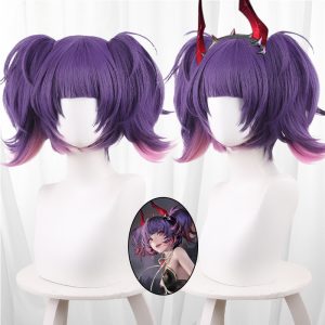 AI Ti Gui Ye Qi Lu Zi Gradient Pink Twin Ponytail Cosplay Wig for Path to Nowhere - 540K