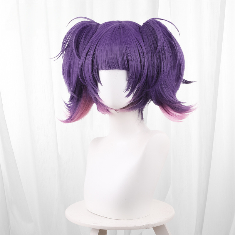 AI Ti Gui Ye Qi Lu Zi Gradient Pink Twin Ponytail Cosplay Wig for Path to Nowhere - 540K - Image 2