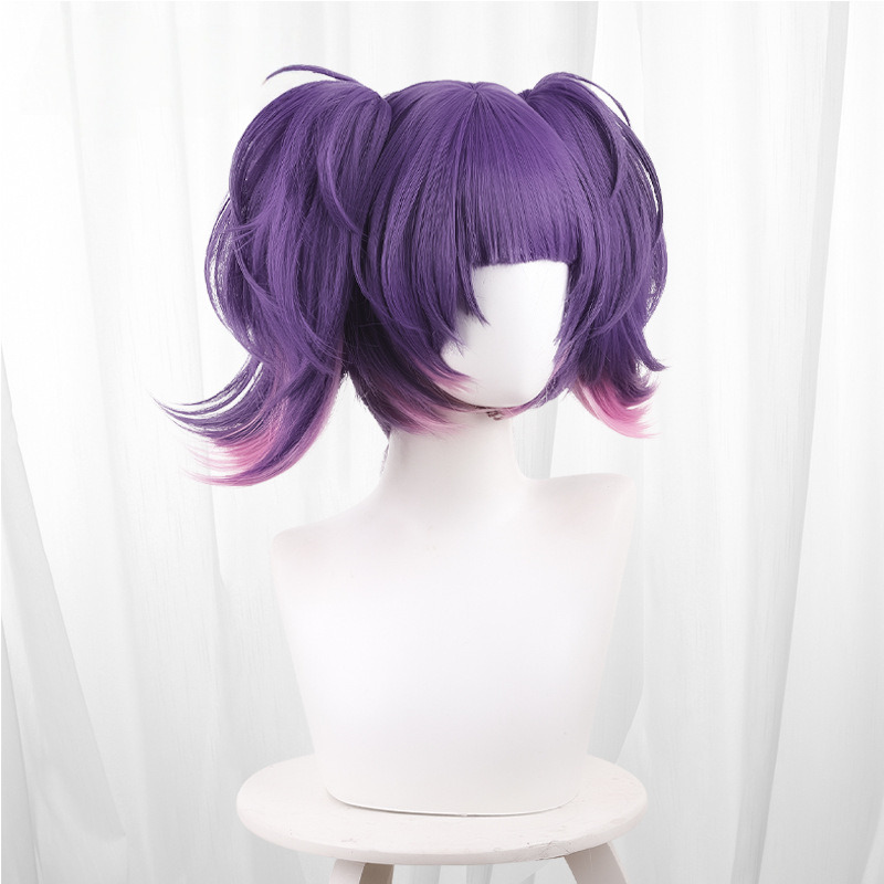 AI Ti Gui Ye Qi Lu Zi Gradient Pink Twin Ponytail Cosplay Wig for Path to Nowhere - 540K - Image 3