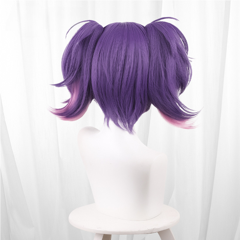 AI Ti Gui Ye Qi Lu Zi Gradient Pink Twin Ponytail Cosplay Wig for Path to Nowhere - 540K - Image 5