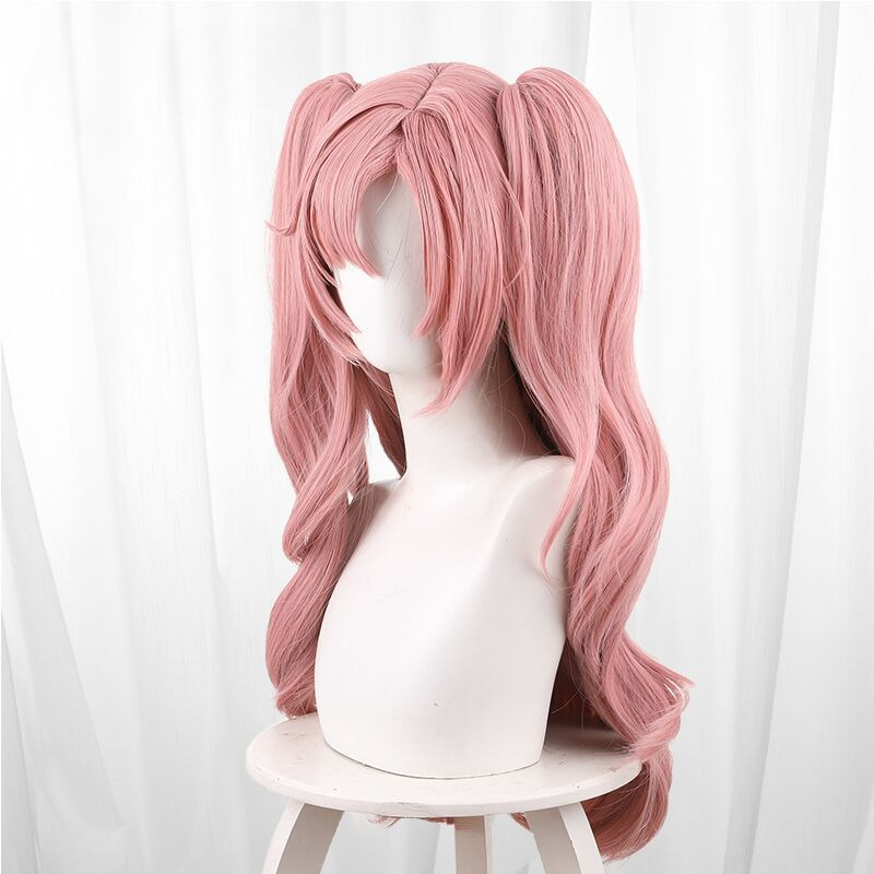 Nicole Demara Pink Scalp-top Clip-in Twin Ponytail Cosplay Wig for Zenless Zone Zero - 551A - Image 2