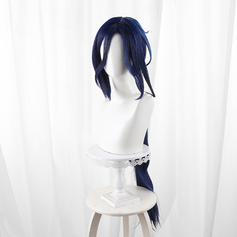 Clorinde Highlighted Scalp-top Low Ponytail Styled Cosplay Wig for Genshin Impact - Image 2