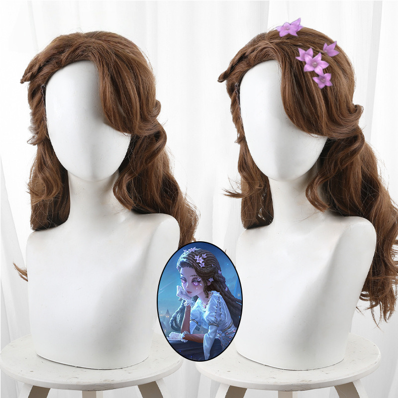 Psychologist Brown Long Wavy Teased Cosplay Wig for Identity V - 476OE