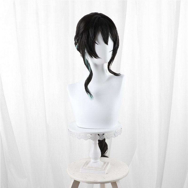 Ruan Mei Highlighted Scalp-top Single Ponytail Hair Bun Cosplay Wig for Honkai: Star Rail - 566C - Image 3