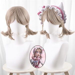 Gardener Beige Blonde Twin Ponytail Short Cosplay Wig for Identity V - 476MB
