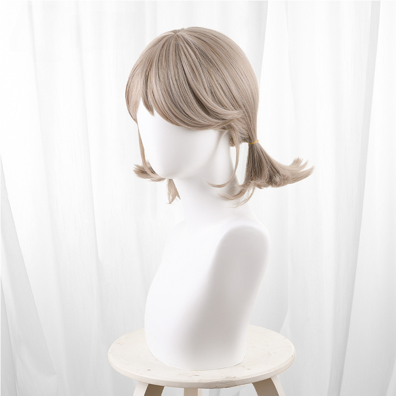Gardener Beige Blonde Twin Ponytail Short Cosplay Wig for Identity V - 476MB - Image 2