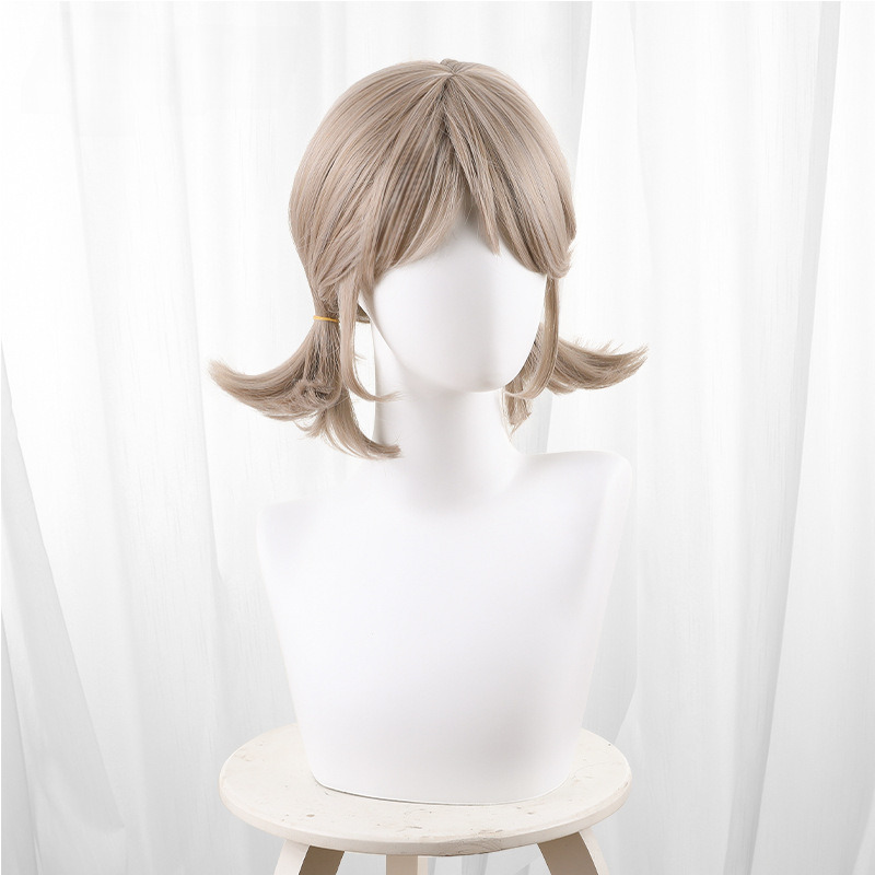 Gardener Beige Blonde Twin Ponytail Short Cosplay Wig for Identity V - 476MB - Image 3
