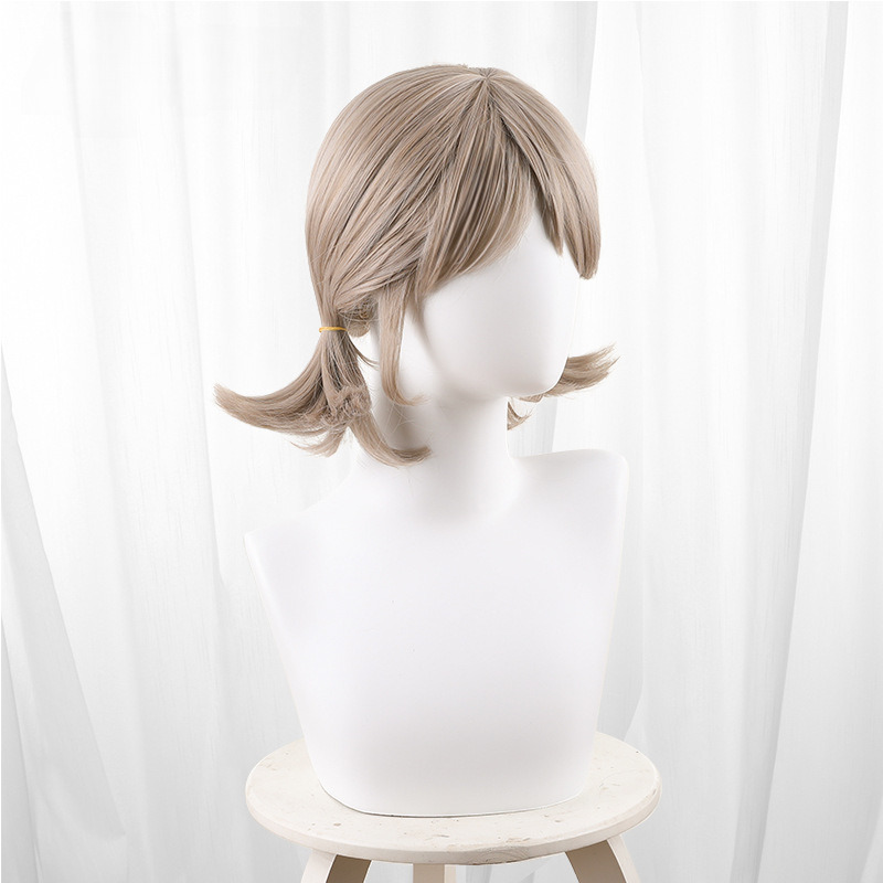 Gardener Beige Blonde Twin Ponytail Short Cosplay Wig for Identity V - 476MB - Image 4