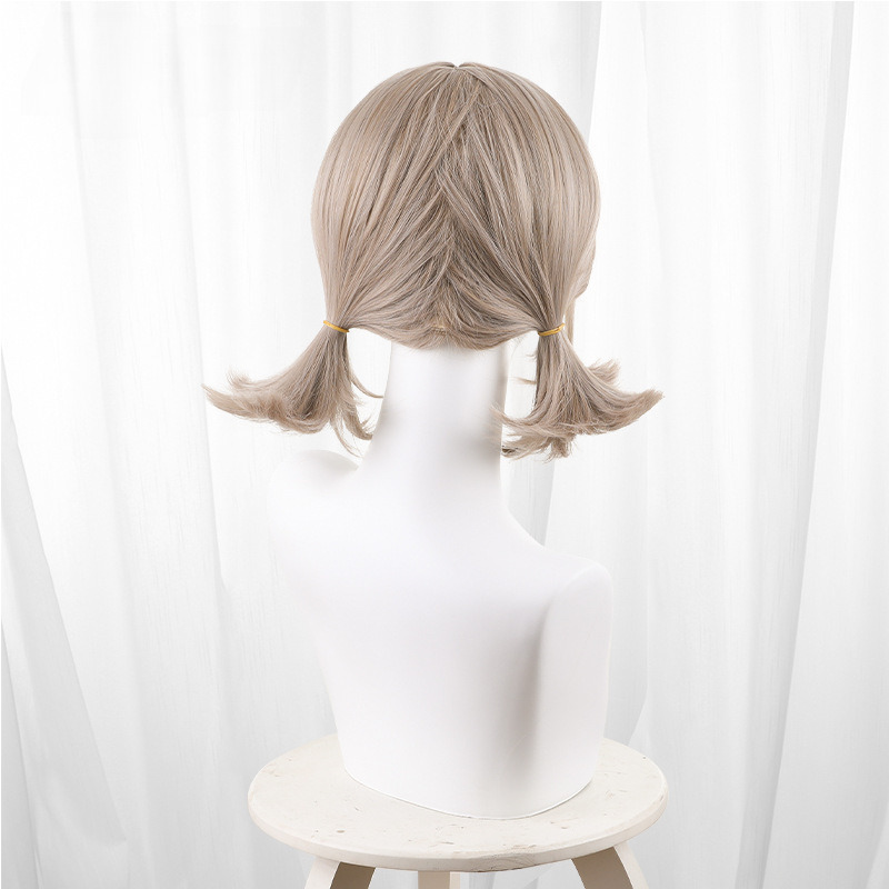 Gardener Beige Blonde Twin Ponytail Short Cosplay Wig for Identity V - 476MB - Image 5