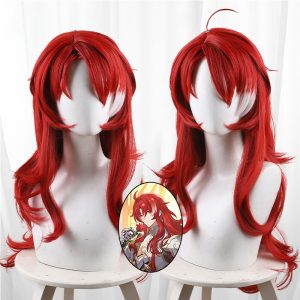 Argenti Deep Red Gradient Scalp-top Long Wavy Cosplay Wig for Honkai: Star Rail - 544X