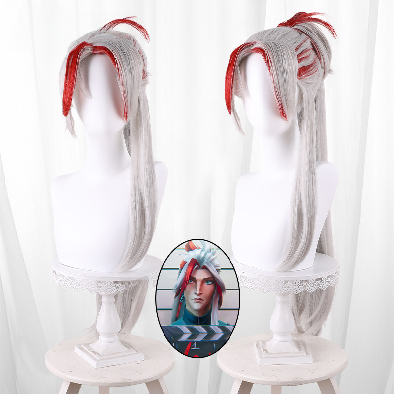 HEARTSTEEL Highlighted Single Ponytail Cosplay Wig for League of Legends
