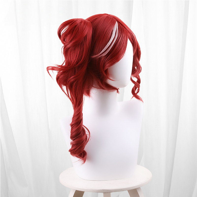 Priestess Highlighted Red Single Ponytail Ringlet Curls Cosplay Wig for Identity V - 562C - Image 3
