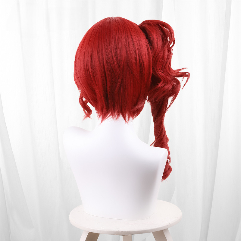 Priestess Highlighted Red Single Ponytail Ringlet Curls Cosplay Wig for Identity V - 562C - Image 5