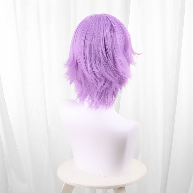 Lan Highlighted Purple Scalp-top Short Cosplay Wig for Project SEKAI Colorful Stage! - 567A - Image 5