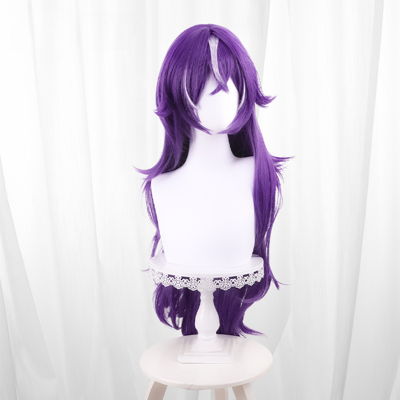 Chevreuse Highlighted Purple Scalp-top Long Wavy Cosplay Wig for Genshin Impact - 559I - Image 3
