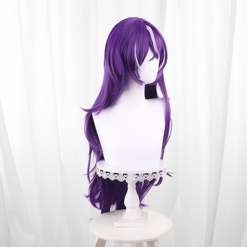 Chevreuse Highlighted Purple Scalp-top Long Wavy Cosplay Wig for Genshin Impact - 559I - Image 4