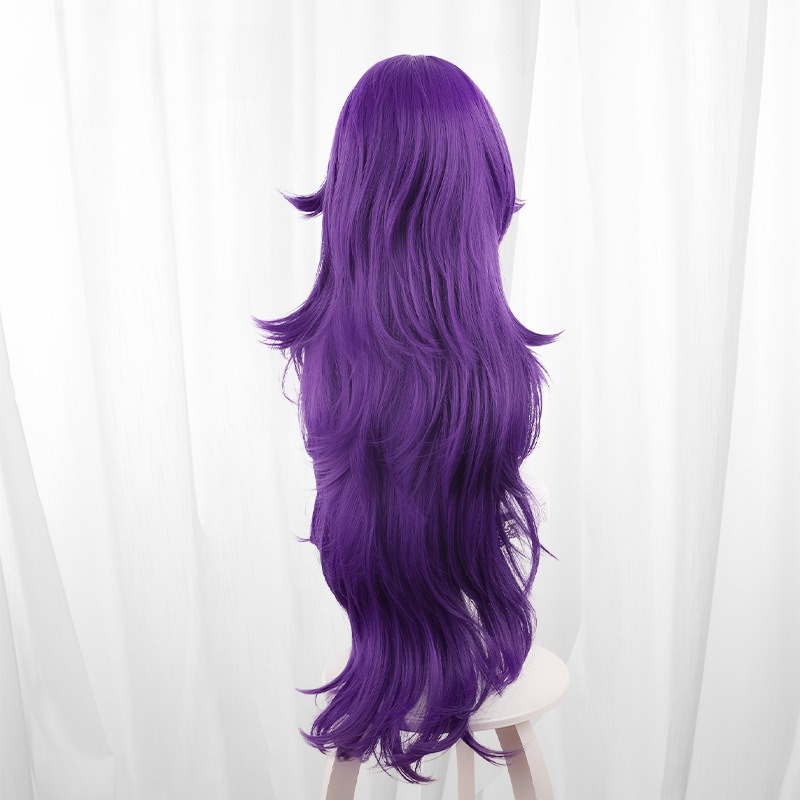 Chevreuse Highlighted Purple Scalp-top Long Wavy Cosplay Wig for Genshin Impact - 559I - Image 5