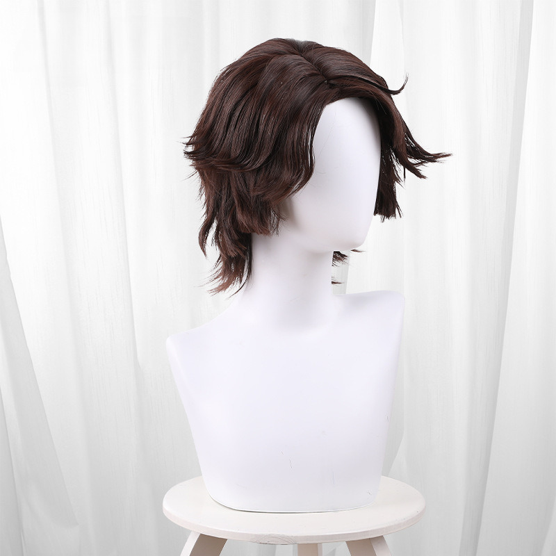 Puppeteer Black-brown Scalp-top Short Flipped Cosplay Wig for Identity V - 562D - Image 3