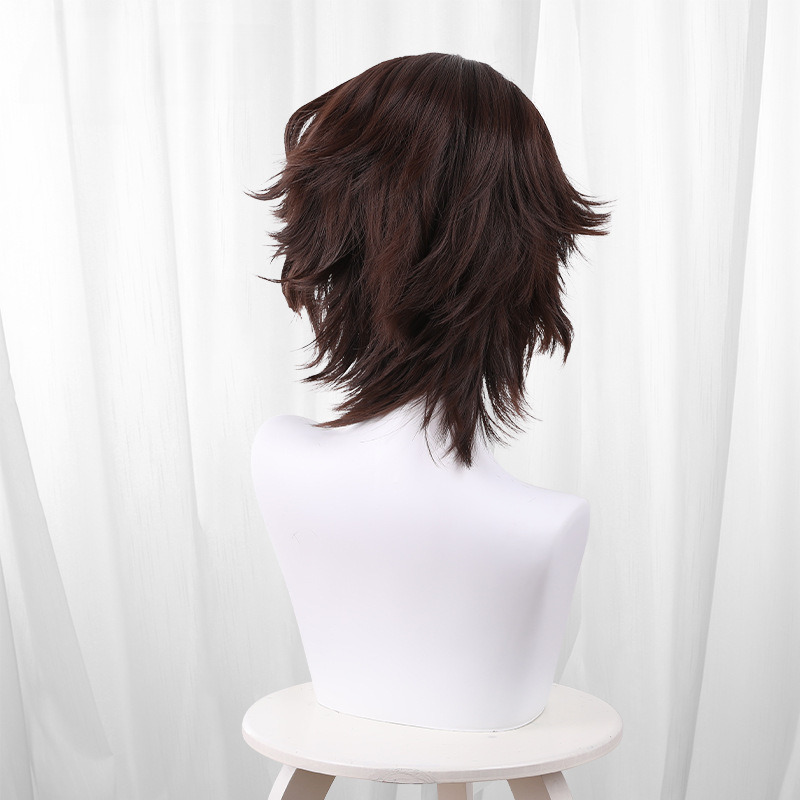 Puppeteer Black-brown Scalp-top Short Flipped Cosplay Wig for Identity V - 562D - Image 5