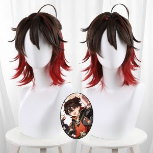 Gaming Scalp-top Clip-in Ponytail Half-up Cosplay Wig for Genshin Impact - 559M