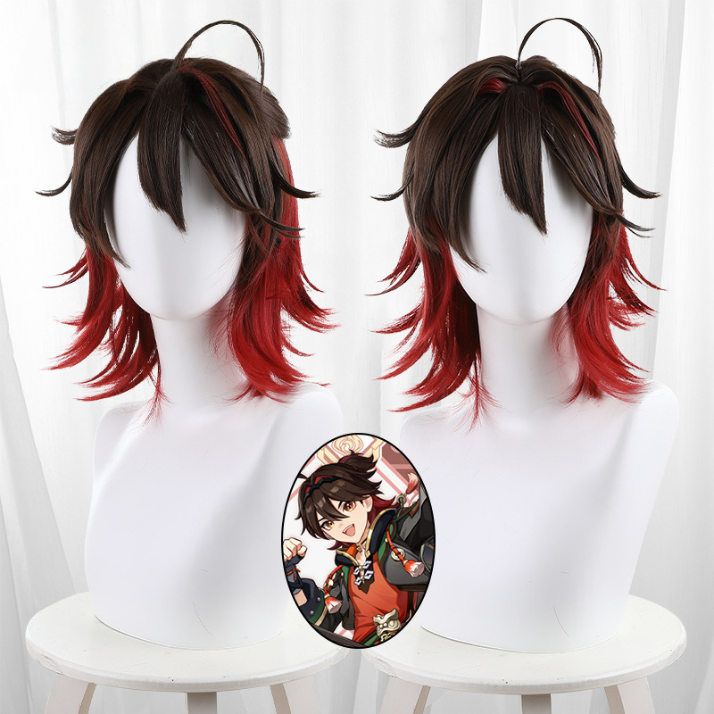 Gaming Scalp-top Clip-in Ponytail Half-up Cosplay Wig for Genshin Impact - 559M
